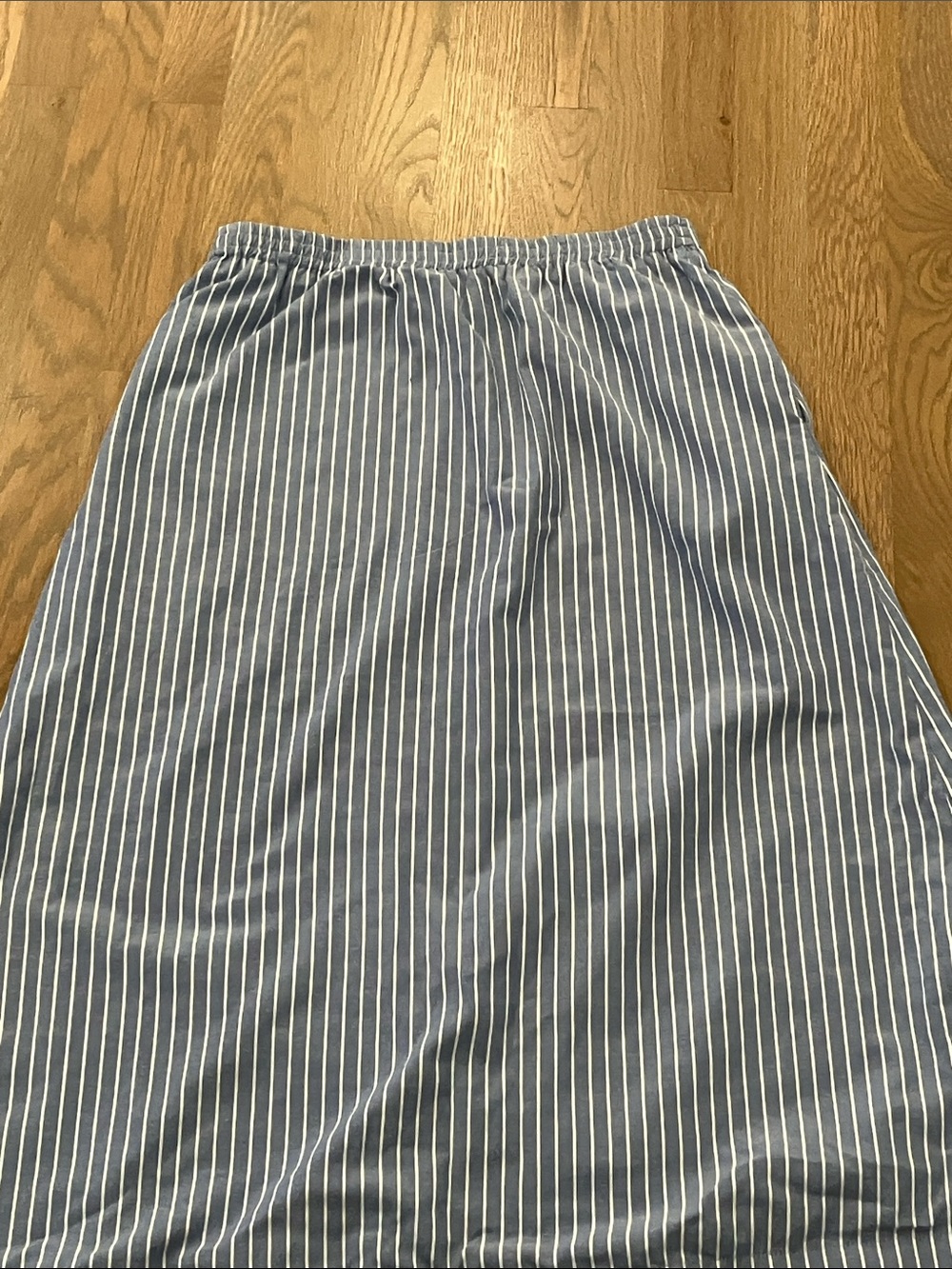 Tuckernuck Women's Blue White Striped Modest Maxi Skirt - Picture 4 of 7